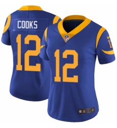 Women's Nike Los Angeles Rams #12 Brandin Cooks Royal Blue Alternate Vapor Untouchable Limited Player NFL Jersey