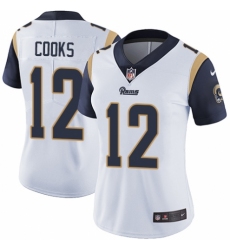 Women's Nike Los Angeles Rams #12 Brandin Cooks White Vapor Untouchable Limited Player NFL Jersey