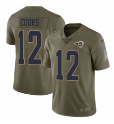 Youth Nike Los Angeles Rams #12 Brandin Cooks Limited Olive 2017 Salute to Service NFL Jersey