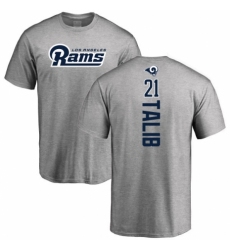 NFL Nike Los Angeles Rams #21 Aqib Talib Ash Backer T-Shirt