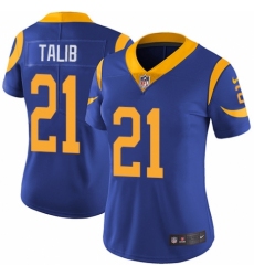 Women's Nike Los Angeles Rams #21 Aqib Talib Royal Blue Alternate Vapor Untouchable Limited Player NFL Jersey