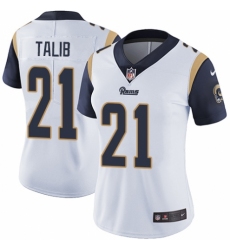 Women's Nike Los Angeles Rams #21 Aqib Talib White Vapor Untouchable Elite Player NFL Jersey