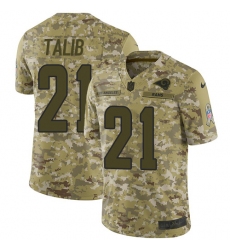 Youth Nike Los Angeles Rams #21 Aqib Talib Limited Camo 2018 Salute to Service NFL Jersey