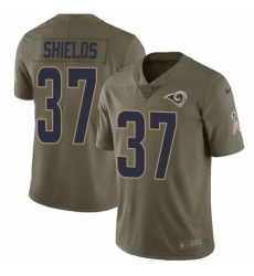Youth Nike Los Angeles Rams #37 Sam Shields Limited Olive 2017 Salute to Service NFL Jersey