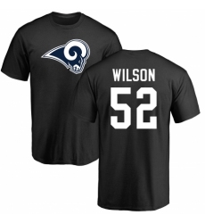 NFL Nike Los Angeles Rams #52 Ramik Wilson Black Name & Number Logo T-Shirt