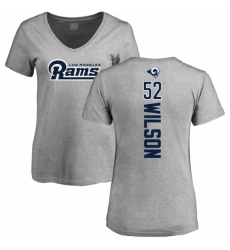 NFL Women's Nike Los Angeles Rams #52 Ramik Wilson Ash Backer V-Neck T-Shirt
