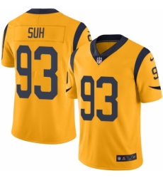 Men's Nike Los Angeles Rams #93 Ndamukong Suh Limited Gold Rush Vapor Untouchable NFL Jersey