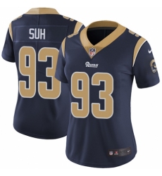 Women's Nike Los Angeles Rams #93 Ndamukong Suh Navy Blue Team Color Vapor Untouchable Elite Player NFL Jersey