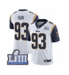Youth Nike Los Angeles Rams #93 Ndamukong Suh White Vapor Untouchable Limited Player Super Bowl LIII Bound NFL Jersey