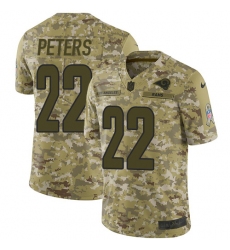 Men's Nike Los Angeles Rams #22 Marcus Peters Limited Camo 2018 Salute to Service NFL Jersey