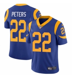 Men's Nike Los Angeles Rams #22 Marcus Peters Royal Blue Alternate Vapor Untouchable Limited Player NFL Jersey