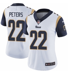 Women's Nike Los Angeles Rams #22 Marcus Peters White Vapor Untouchable Limited Player NFL Jersey