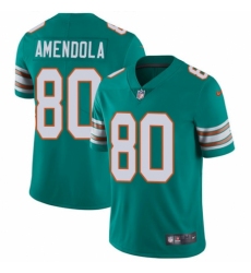 Men's Nike Miami Dolphins #80 Danny Amendola Aqua Green Alternate Vapor Untouchable Limited Player NFL Jersey