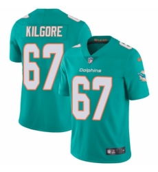 Men's Nike Miami Dolphins #67 Daniel Kilgore Aqua Green Team Color Vapor Untouchable Limited Player NFL Jersey
