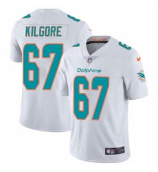 Men's Nike Miami Dolphins #67 Daniel Kilgore White Vapor Untouchable Limited Player NFL Jersey