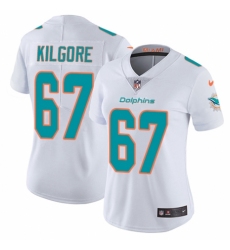 Women's Nike Miami Dolphins #67 Daniel Kilgore White Vapor Untouchable Elite Player NFL Jersey