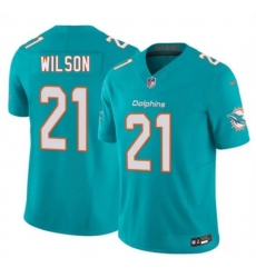 Men's Miami Dolphins #21 Marco Wilson Aqua 2026 F.U.S.E. Vapor Limited Football Stitched Jersey