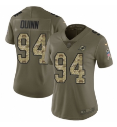 Women's Nike Miami Dolphins #94 Robert Quinn Limited Olive/Camo 2017 Salute to Service NFL Jersey
