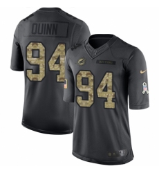 Youth Nike Miami Dolphins #94 Robert Quinn Limited Black 2016 Salute to Service NFL Jersey