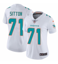 Women's Nike Miami Dolphins #71 Josh Sitton White Vapor Untouchable Elite Player NFL Jersey