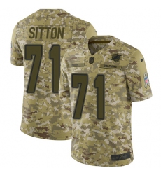 Youth Nike Miami Dolphins #71 Josh Sitton Limited Camo 2018 Salute to Service NFL Jersey