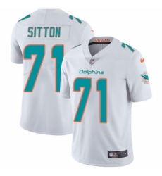 Youth Nike Miami Dolphins #71 Josh Sitton White Vapor Untouchable Elite Player NFL Jersey