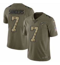 Men's Nike Miami Dolphins #7 Jason Sanders Limited Olive/Camo 2017 Salute to Service NFL Jersey