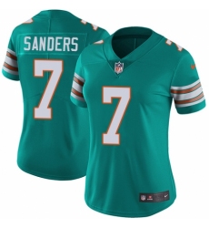 Women's Nike Miami Dolphins #7 Jason Sanders Aqua Green Alternate Vapor Untouchable Limited Player NFL Jersey