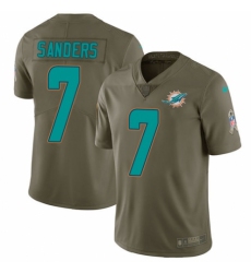 Youth Nike Miami Dolphins #7 Jason Sanders Limited Olive 2017 Salute to Service NFL Jersey