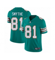 Men's Miami Dolphins #81 Durham Smythe Aqua Green Alternate Vapor Untouchable Limited Player Football Jersey