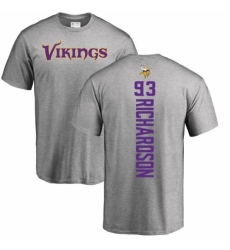 NFL Nike Minnesota Vikings #93 Sheldon Richardson Ash Backer T-Shirt