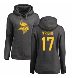 NFL Women's Nike Minnesota Vikings #17 Kendall Wright Ash One Color Pullover Hoodie