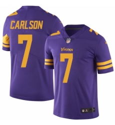 Men's Nike Minnesota Vikings #7 Daniel Carlson Limited Purple Rush Vapor Untouchable NFL Jersey