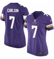 Women's Nike Minnesota Vikings #7 Daniel Carlson Game Purple Team Color NFL Jersey
