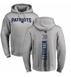 NFL Nike New England Patriots #30 Jason McCourty Ash Backer Pullover Hoodie