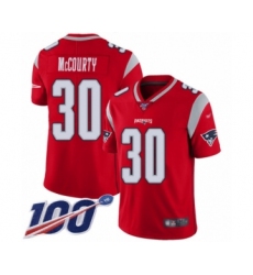 Youth New England Patriots #30 Jason McCourty Limited Red Inverted Legend 100th Season Football Jersey