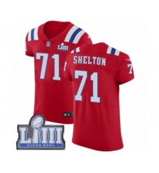 Men's Nike New England Patriots #71 Danny Shelton Red Alternate Vapor Untouchable Elite Player Super Bowl LIII Bound NFL Jersey