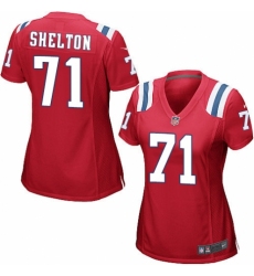 Women's Nike New England Patriots #71 Danny Shelton Game Red Alternate NFL Jersey