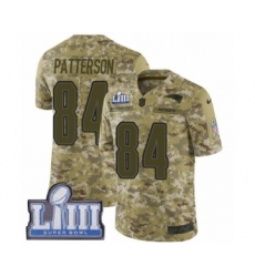 Men's Nike New England Patriots #84 Cordarrelle Patterson Limited Camo 2018 Salute to Service Super Bowl LIII Bound NFL Jersey