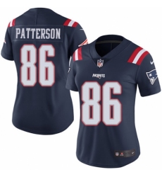 Women's Nike New England Patriots #86 Cordarrelle Patterson Limited Navy Blue Rush Vapor Untouchable NFL Jersey