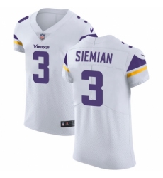 Men's Nike Minnesota Vikings #3 Trevor Siemian White Vapor Untouchable Elite Player NFL Jersey