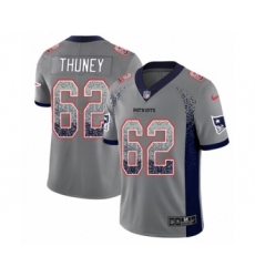 Men's Nike New England Patriots #77 Trent Brown Limited Navy Blue Therma Long Sleeve NFL Jersey