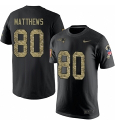 NFL Nike New England Patriots #80 Jordan Matthews Black Camo Salute to Service T-Shirt