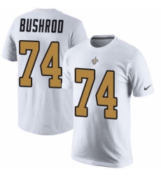 NFL Nike New Orleans Saints #74 Jermon Bushrod White Rush Pride Name & Number T-Shirt