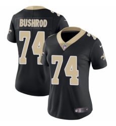 Women's Nike New Orleans Saints #74 Jermon Bushrod Black Team Color Vapor Untouchable Limited Player NFL Jersey