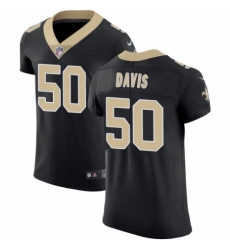 Men's Nike New Orleans Saints #50 DeMario Davis Black Team Color Vapor Untouchable Elite Player NFL Jersey