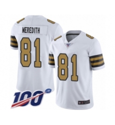 Men's New Orleans Saints #81 Cameron Meredith Limited White Rush Vapor Untouchable 100th Season Football Jersey