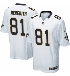 Men's Nike New Orleans Saints #81 Cameron Meredith Game White NFL Jersey