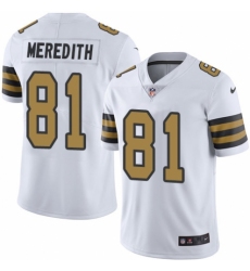 Men's Nike New Orleans Saints #81 Cameron Meredith Limited White Rush Vapor Untouchable NFL Jersey