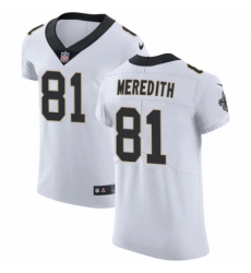 Men's Nike New Orleans Saints #81 Cameron Meredith White Vapor Untouchable Elite Player NFL Jersey